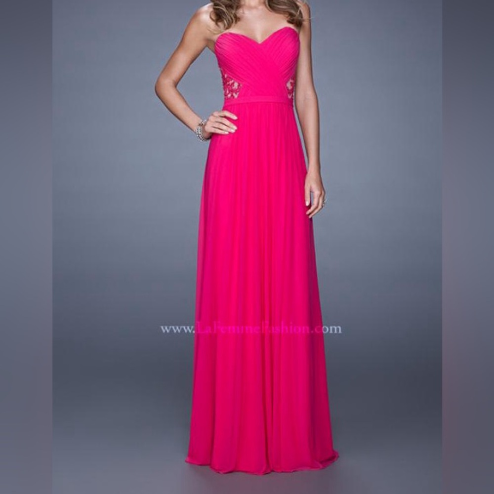 La Femme Sweetheart Deep Pink Evening Gown Style 20718 - Size 00